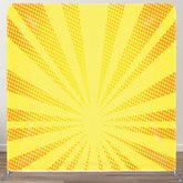 Aperturee - Aperturee Orange Dot Stripe Yellow Birthday Backdrop Cover